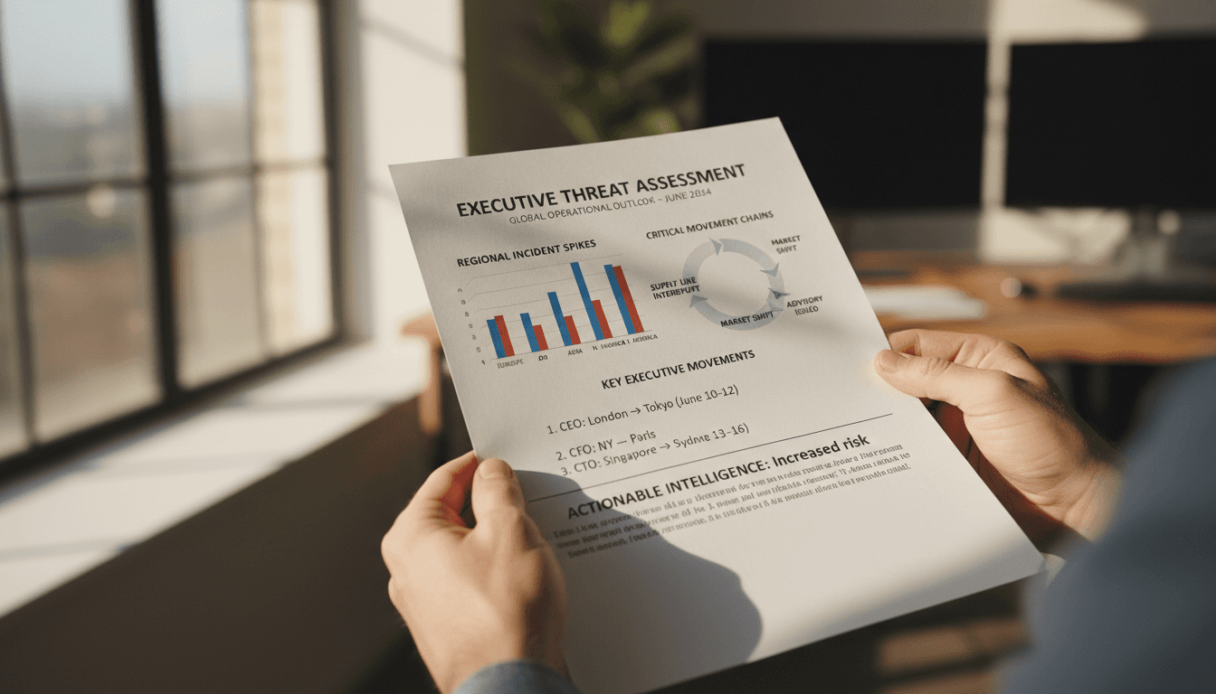 Close-up of EdgeLetter intelligence briefing document with market data