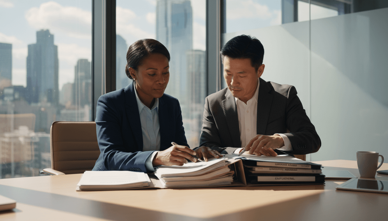 Executives discussing personnel and leadership changes