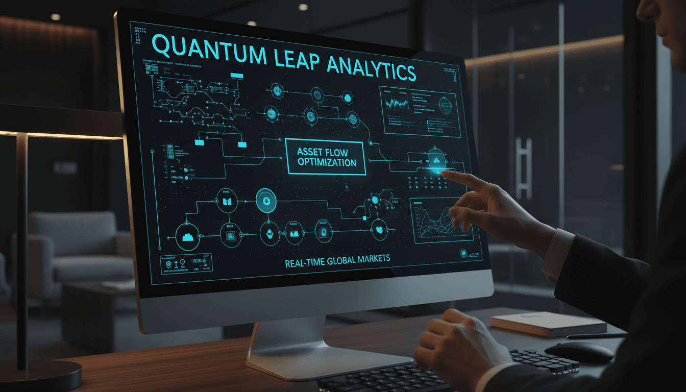 Financial data visualization showing capital flow patterns on computer screen